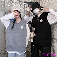 包子の店復古背心針織男馬甲 M-2XL 外穿潮牌ins個性t潮流無袖坎肩寬松毛衣坎袖秋 SP 歷史價格詳細信息