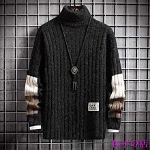 包子の店男士毛線衣加厚保暖打底針織衫韓版修身半高領韓版帥氣毛絨衫上衣長袖毛衣 男裝 針織衣 男士毛衣 歷史價格詳細信息