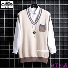 日系針織衫 無袖毛衣背心 男生學院風V領針織衫 冬季疊穿內搭打底衫 毛衣男 刺繡無袖背心外套 坎肩 百搭背心 歷史價格詳細信息