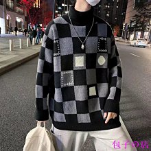 包子の店高品質秋冬不起球不掉色圓領毛衣 韓版時尚撞色小鹿針織衫 百搭修身套頭毛線衣 保暖打底衫 針織毛衣 長袖T恤 男生上 歷史價格詳細信息