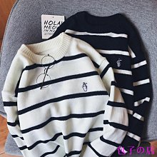 包子の店針織衫條紋毛衣 氣質V領針織衫 春秋條紋小外套男 青春流行長袖休閒寬鬆型外套 歷史價格詳細信息