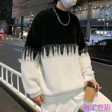 包子の店毛衣男寬松厚款冬季韓版潮流個性男士打底衫秋冬針織衫日系毛線衣日系上衣加大碼針織潮流間約素色毛衫高領長袖針織衫青少年 歷史價格詳細信息