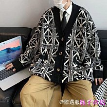 菱形格子毛衣男 2色M2XL V領休閒針織衫外套 冬季港復古ins小外套 男女同款 歷史價格詳細信息