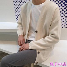 包子の店開衫針織外套男春秋季寬鬆撞色韓版潮流港風ins百搭休閒夾克上衣  黑白針織夾克男設計感小眾上衣外套 歷史價格詳細信息