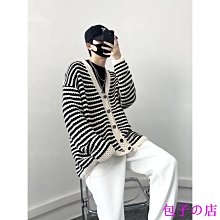 包子の店針織衫條紋毛衣 氣質V領針織衫 春秋條紋小外套男 青春流行長袖休閒寬鬆型外套 價格比較,價格查詢,歷史價格詳細信息