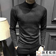 秋季新款半高領毛衣男士韓版修身仿水貂絨打底針織衫 毛衣 內搭 針織衫 針織上衣 發熱衣 長袖上衣 針織毛衣-潮男服飾 歷史價格詳細信息