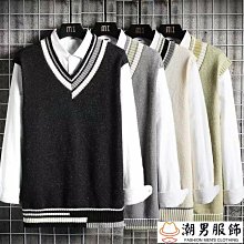 毛衣背心男女純色百搭日系寬松無袖坎肩套頭衫圓領保暖針織馬甲潮-zero潮流屋 歷史價格詳細信息