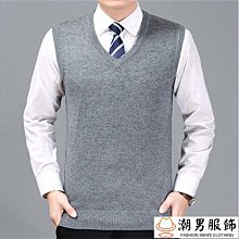 新品 【新款】男士背心V領坎肩馬甲青中年人春秋季針織毛衫無袖毛衣男爸爸套頭背心外套 馬甲外套 馬甲-可開發票 歷史價格詳細信息