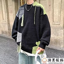 小眾設計感毛呢外套男寬松秋冬復古拼色墊肩加厚翻領夾克外套上衣 歷史價格詳細信息