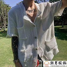 秋季針織毛衣男小外套短袖新款潮素色簡約顯瘦小眾設計薄款外套-潮男服飾 價格比較,價格查詢,歷史價格詳細信息