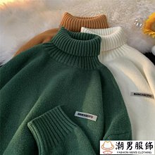 港風毛衣男 韓版潮流秋冬季加厚款 圓領條紋內搭針織衫 寬松打底毛衫-潮男服飾 歷史價格詳細信息