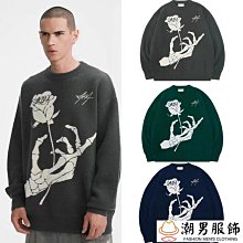 美式復古毛衣男M3XL 秋冬寬鬆百搭圓領麻花撞色毛衣男女 慵懶日系軟糯撞色針織衫 歷史價格詳細信息