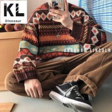 麻花毛衣男款 日系潮流加厚寬鬆圓領線衣外套 潮牌秋冬季針織衫 歷史價格詳細信息