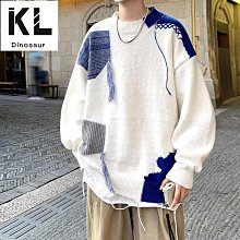 冬季加厚圓領毛衣男 M3XL 潮流時尚小眾套頭針織衫 寬鬆帥氣慵懶上衣 歷史價格詳細信息