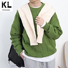 格紋毛衣男休閒打底針織衫ins潮氣質百搭線衣加厚保暖 歷史價格詳細信息