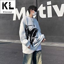 美式復古毛衣男M3XL 秋冬寬鬆百搭圓領麻花撞色毛衣男女 慵懶日系軟糯撞色針織衫 歷史價格詳細信息