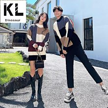 美式復古毛衣男M3XL 秋冬寬鬆百搭圓領麻花撞色毛衣男女 慵懶日系軟糯撞色針織衫 價格比較,價格查詢,歷史價格詳細信息