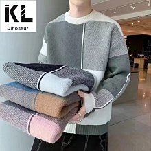 毛衣男 23秋冬新款韓版時尚拼接針織衫 潮流痞帥輕奢毛線衣 彈力男裝上衣   M3XL 歷史價格詳細信息