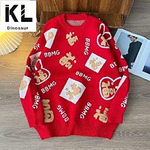 美式復古毛衣男M3XL 秋冬寬鬆百搭圓領麻花撞色毛衣男女 慵懶日系軟糯撞色針織衫 歷史價格詳細信息