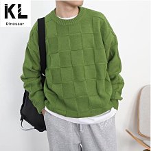 格紋毛衣男休閒打底針織衫ins潮氣質百搭線衣加厚保暖 歷史價格詳細信息