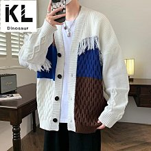 拼色V領針織小外套男 2色M2XL 潮流寬鬆毛衣 慵懶編織線衣 價格比較,價格查詢,歷史價格詳細信息