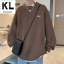 美式復古毛衣男M3XL 秋冬寬鬆百搭圓領麻花撞色毛衣男女 慵懶日系軟糯撞色針織衫 歷史價格詳細信息