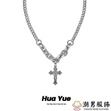項鏈男潮疊戴十字架吊墜刻字鈦鋼小眾設計高級感嘻哈ins高街配飾 歷史價格詳細信息