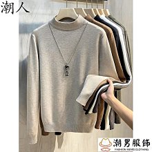 高領毛衣 男士打底針織衫 秋冬季潮流刷毛加厚保暖男裝上衣服 素色高領毛衣男 歷史價格詳細信息