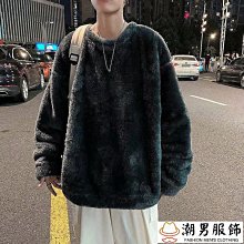 港風毛衣男 韓版潮流秋冬季加厚款 圓領條紋內搭針織衫 寬松打底毛衫-潮男服飾 歷史價格詳細信息