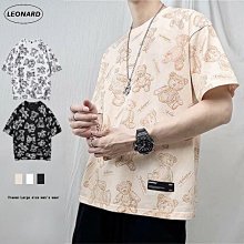 M-8XL印花小熊t恤 大碼國潮寬鬆t恤 潮牌Oversized 五分袖短袖 男生T恤 男生衣著（HG183）【壹號站】 歷史價格詳細信息