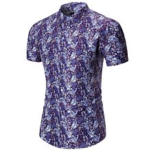 【新品襯衫】S4XL 2色可選 花襯衫男高級感冰絲短袖ins痞帥男裝襯衫設計感小眾上衣/3/5.8Z-潮流精選 歷史價格詳細信息