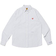 Human made STRIPED WORK L/S SHIRT 條紋長袖襯衫HM25SH001。太陽選物社 歷史價格詳細信息