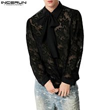 男士復古時尚絲帶提花拼接長袖襯衫 歷史價格詳細信息