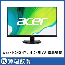 Acer K242HYL H 24型VA廣視角寬螢幕 福利品 紙箱破損 內容物全新 現貨 廠商直送 歷史價格詳細信息