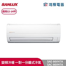 SANLUX台灣三洋【SAE-86VH7A/SAC-86VH7A】14-15坪 1級 變頻冷暖 分離式冷氣 歷史價格詳細信息