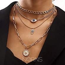 Norns民族仿巴洛克珍珠笑臉彩色米珠混搭鑲鉆鎖骨鏈多層~特價 歷史價格詳細信息