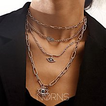 Norns波西米亞民族中東新疆法蒂瑪之手惡魔之眼多層吊墜~特價#促銷 #現貨 歷史價格詳細信息