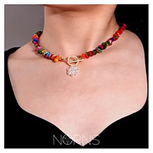Norns自然沙灘海邊度假七彩寶石碎石項鏈珍珠花形吊墜O~特價 價格比較,價格查詢,歷史價格詳細信息
