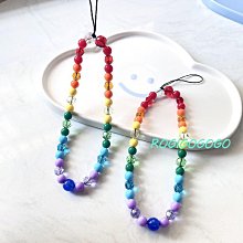 ROGI 韓系炫雅風彩虹色手工串珠鍊/手機鍊/包掛/吊飾(附手機吊繩透明夾片)-0126預購 價格比較,價格查詢,歷史價格詳細信息