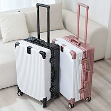 現貨-韓版鋁框行李箱女拉桿箱男密碼箱旅行箱包26學生24皮箱20寸28箱子-簡約 歷史價格詳細信息