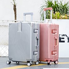 韓版行李箱女拉桿箱男學生旅行箱萬向輪皮箱子大容量密碼箱鋁框款~特價促銷 歷史價格詳細信息