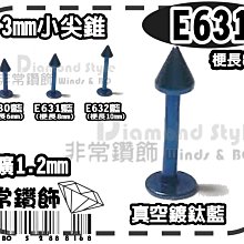 ~非常好鑽~ E631-鍍鈦藍3mm小尖錐唇針-歐美超夯鈦鋼(316L精鋼-抗過敏)Piercing穿刺 價格比較,價格查詢,歷史價格詳細信息