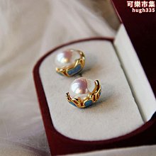 耳釘925銀針小眾個性荷包蛋巴洛克珍珠耳釘 設計感不規則優雅耳飾 歷史價格詳細信息