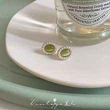 耳釘高級感貓眼石耳釘新款爆款氣質耳環ins風日韓簡約通勤耳飾女 歷史價格詳細信息