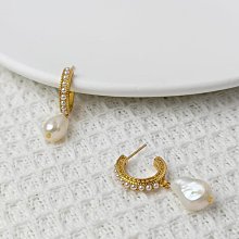 天然淡水珍珠巴洛克套裝項鍊吊墜戒指耳釘高級感飾品 歷史價格詳細信息