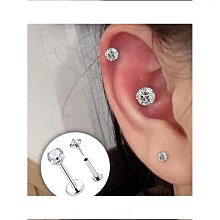 鈦合金耳針女養耳洞高級感平底耳骨釘獨特鑽石耳蝸釘睡覺免摘耳環 歷史價格詳細信息