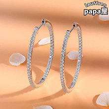 925銀莫桑石耳圈 時尚高級感滿鑽耳環女 莫桑石耳飾 價格比較,價格查詢,歷史價格詳細信息