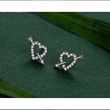 韓版簡約愛心耳環氣質通勤心形耳墜925純銀光面桃心c形耳圈批 歷史價格詳細信息