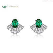 培育祖母綠戒指1.4克拉純銀鍍白金小清新綠色寶石鑲鉆女戒~玲瓏心飾 歷史價格詳細信息