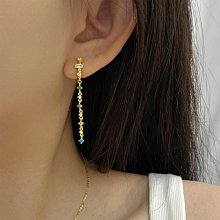 【特殺】耳環男黑色純銀耳飾潮高級感2023新款小眾輕奢女長版耳墜男士耳釘 歷史價格詳細信息